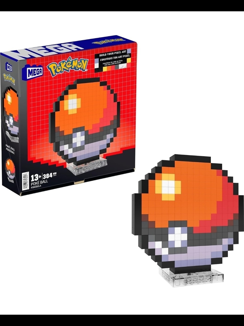 MEGA Pokémon Action Figure Building Toys, Poke Ball with 381 Pieces, 6 Inches